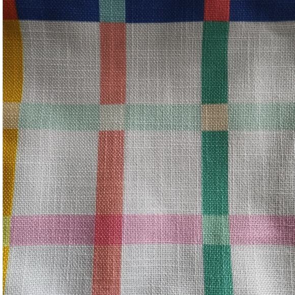 Spring Shop Multicolored 14X72 Scallop Edge Easter Plaid Table Runner - Picture 4 of 5